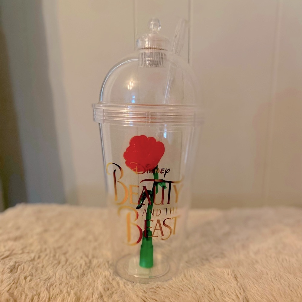 Beauty and The Beast DisneyParks cup with Straw